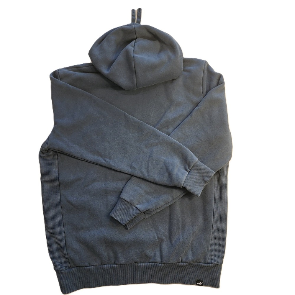 Puma Hoodie Boys Medium Blue Gray Heathered Sweatshirt Casual Activewear - Picture 2 of 8